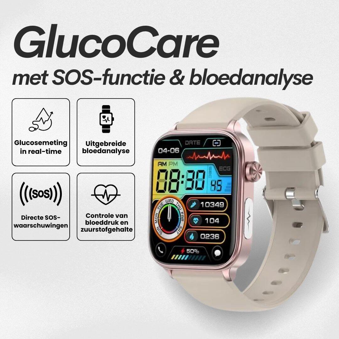GlucoCare SOS - met SOS-functie incl. valdetectie & gecertificeerde bloedsuikermeting