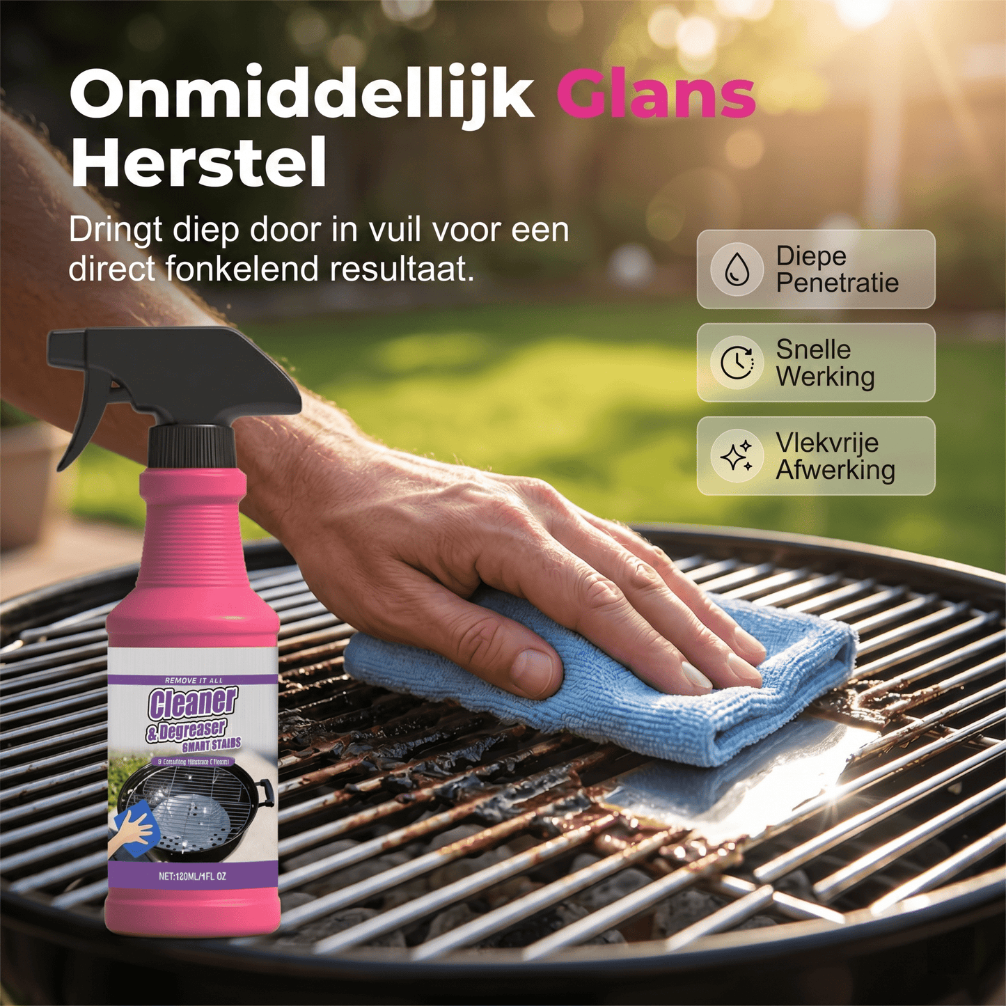 GrillFresh — Hardnekkig BBQ-vet weg in minuten