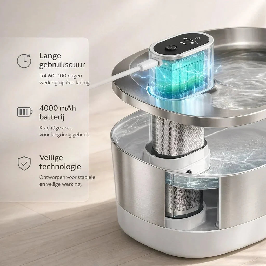 ZuiverPoot – Stromend, gefilterd water voor een gezondere kat